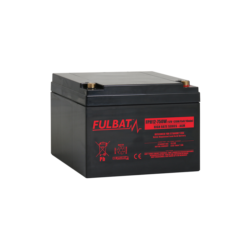 Batterie FULBAT FPH12-750W - Plomb Standard - 12V - 26Ah - VRLA - Spécial Onduleur