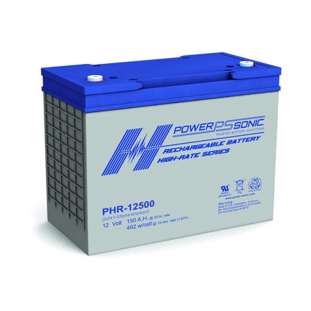 Batterie Plomb Standard 12V 150Ah - PHR-12500FR - 335x172x275 - Spécial Onduleur - Powersonic