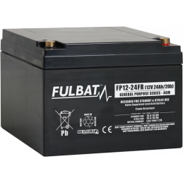 Batterie FP12-24 FR FULBAT Plomb Standard - 12V - 24Ah - UL94.FR
