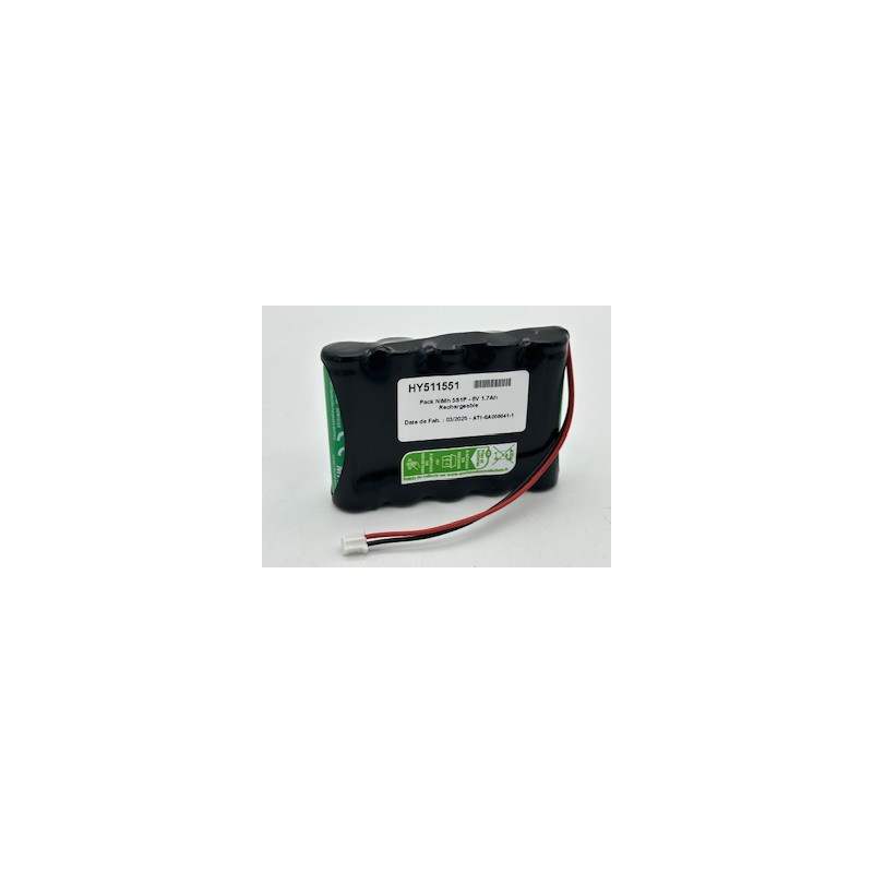 Pack NiMh Yupower AA - 5S1P - 6V 1,7Ah - T1 + connecteur